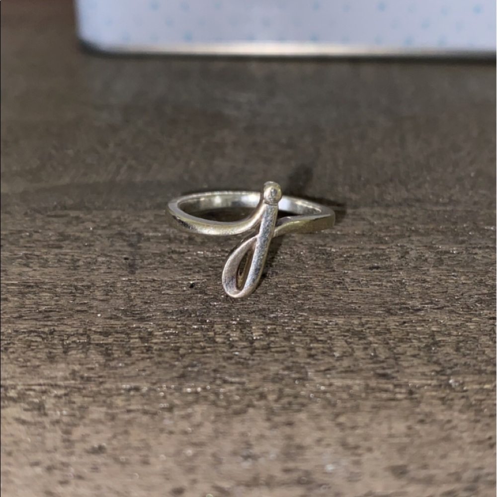 James Avery “j” script initial ring